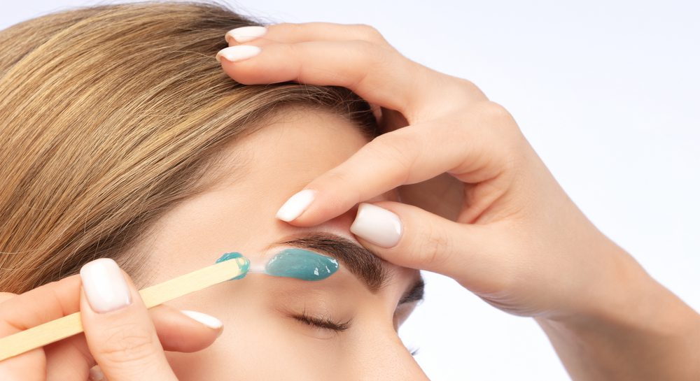 Makeup,Artist,Does,Facial,Hair,Removal,Procedure.,Beautiful,Girl,With